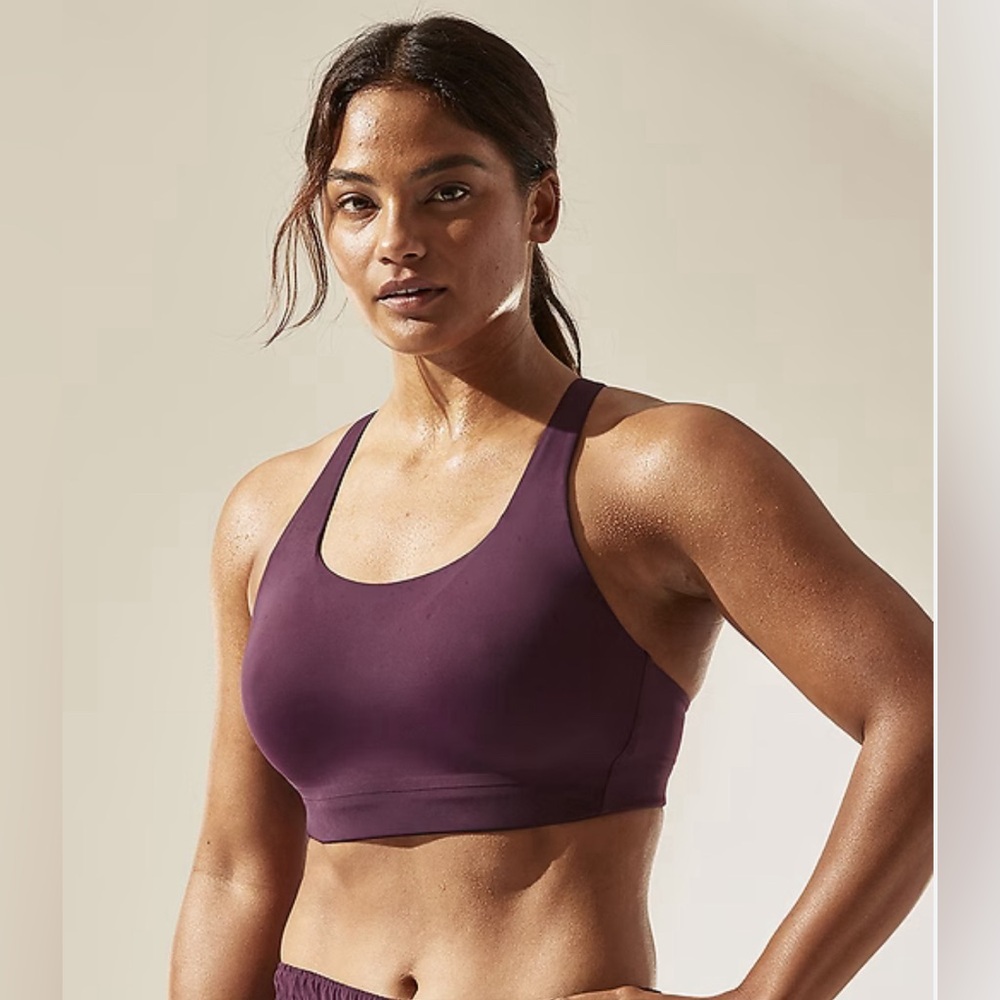 Athleta Advance Bra B-G, Size 36DD in Burgundy